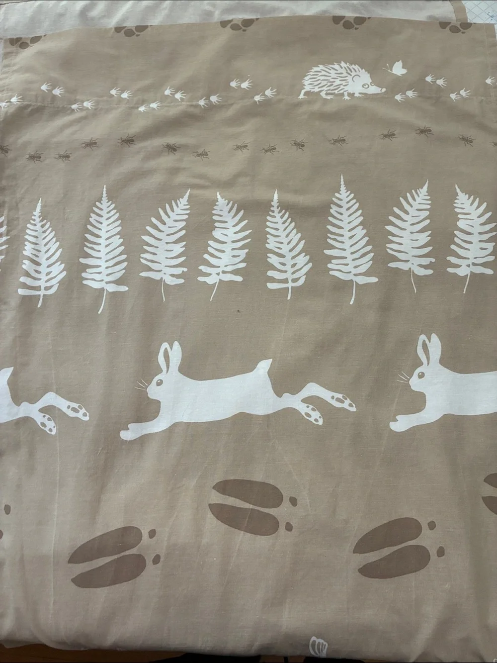 Handmade curtains made from IKEA Vandring Skogsliv duvets (Woodland animals)